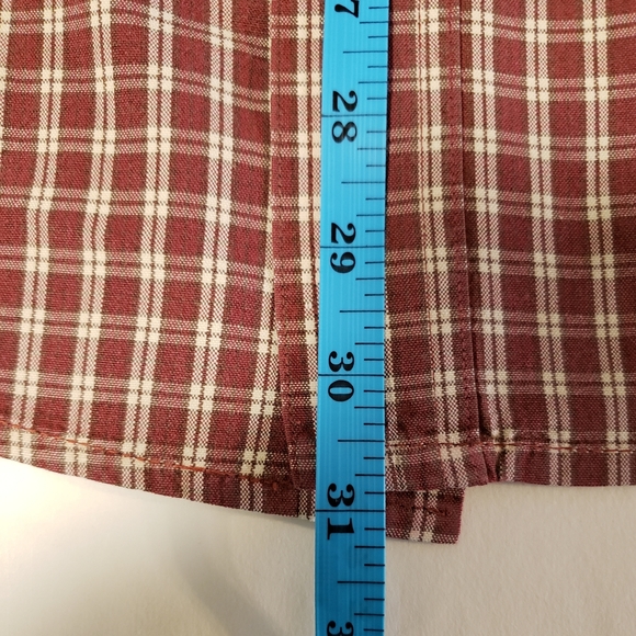 LL Bean Mens Button Down Red & White Plaid Men's XL Tall Heavy Fabric - Picture 7 of 9